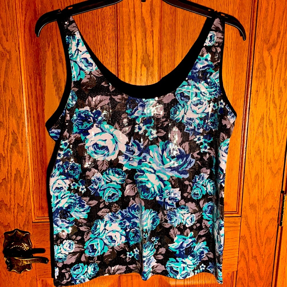 Sequined covered front